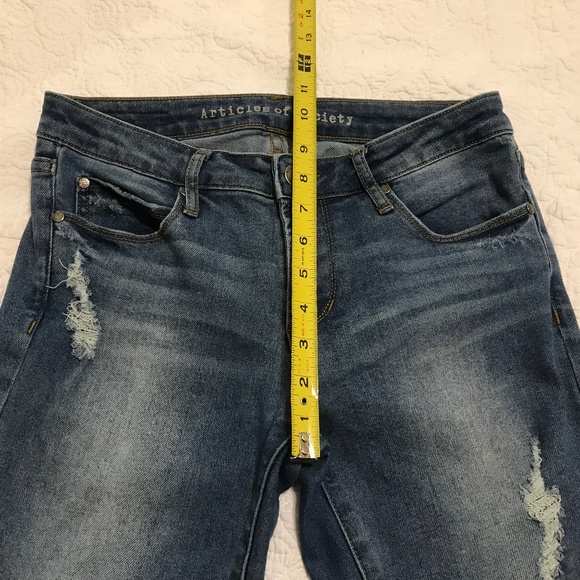 Articles of Society 5 pocket distressed ankle medium wash blue jeans (size 26) - Picture 13 of 16